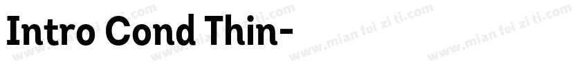 Intro Cond Thin字体转换